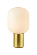 Markslöjd BROOKLYN – pöytävalaisin, harjattu messinki/valkoinen