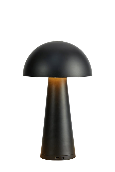 Markslöjd FUNGI – ladattava pöytävalaisin, musta