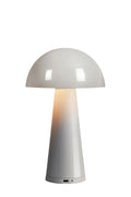 Markslöjd FUNGI – ladattava pöytävalaisin, harmaanbeige