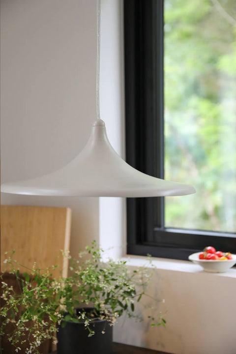Markslöjd BEAM – LED-riippuvalaisin, beige – sisustuskuva