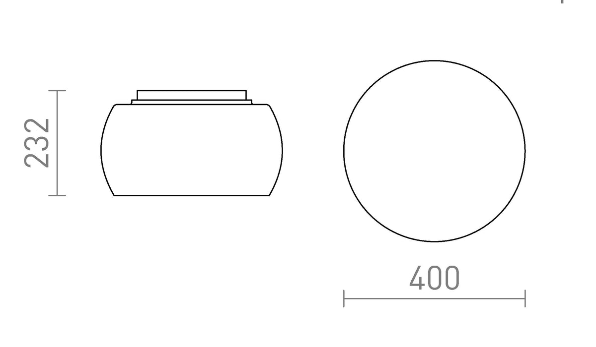 Rendl AMANDA taklampa – måttskiss