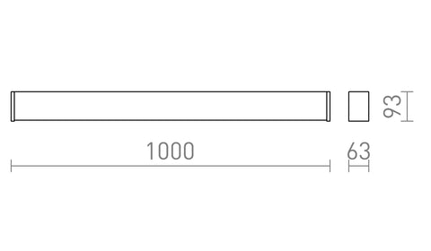 CARME 100 LED-ulkovalaisin, Tehokas ja Kestävä, IP65, 35W, 3000K – valmistajan mittapiirros (R14191)