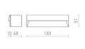 REP 18 upotettu 230V LED 6W IP65 3000K – valmistajan mittapiirros (R14205,R14204)