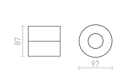 Rendl JUNIPER LED-taklampa – måttskiss