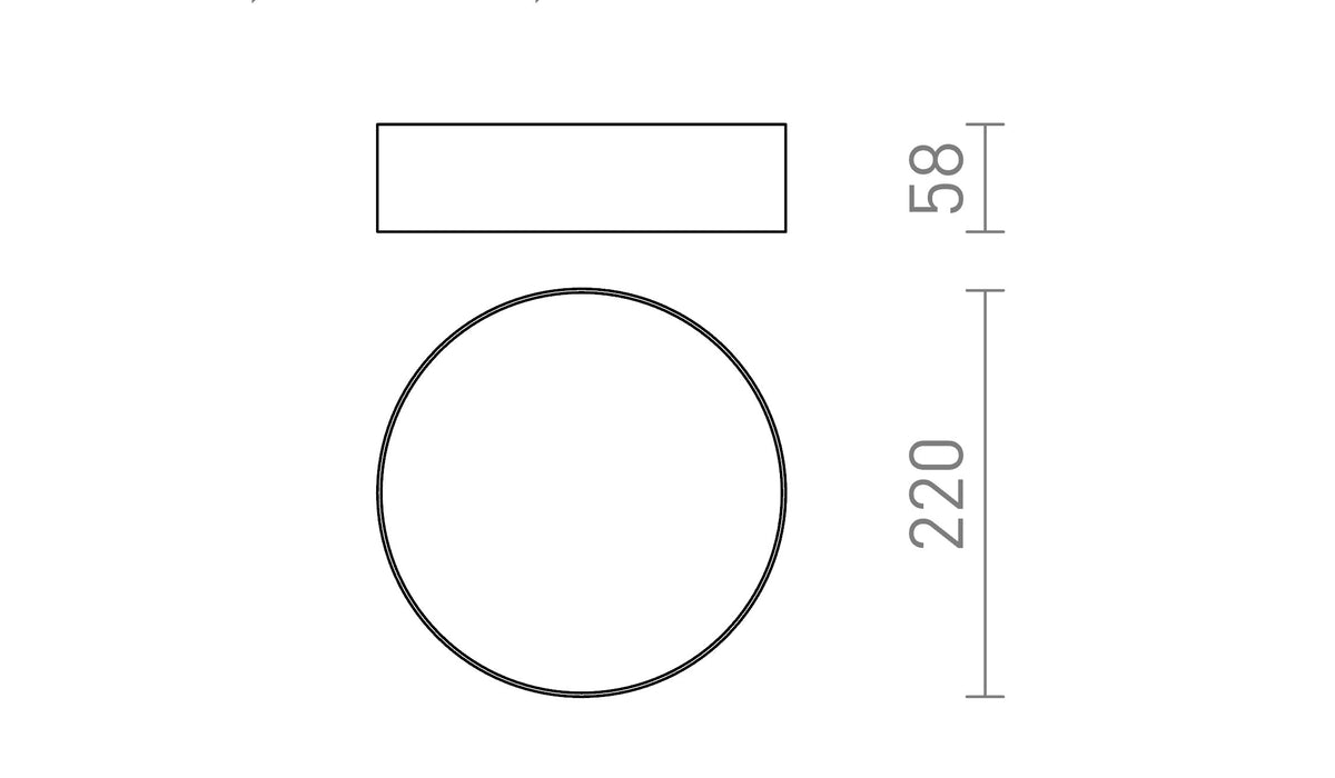 Rendl LARISA R 22 LED-taklampa – måttskiss