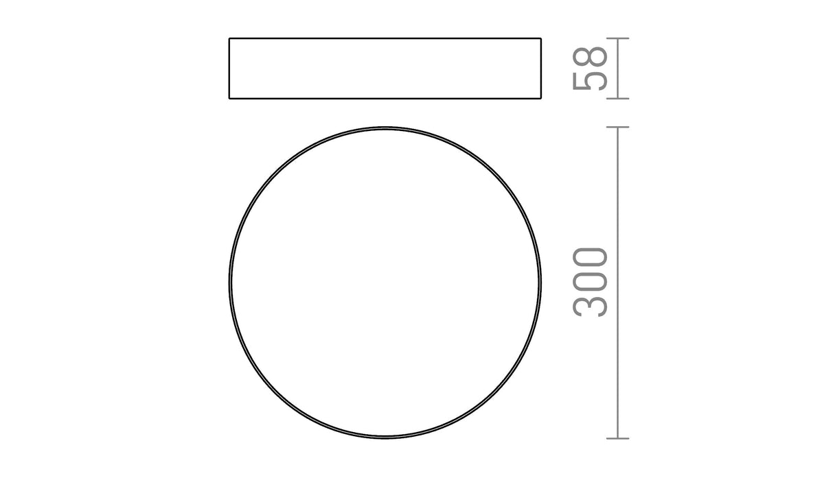 Rendl LARISA R 30 LED-taklampa – måttskiss