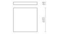 Rendl LARISA SQ 60 3CCT DIMM dimbar LED-taklampa – måttskiss