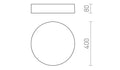 Rendl SOLIS 40 HIMM LED-kattovalaisin – valmistajan mittapiirros (R14343,R14344,R14342)