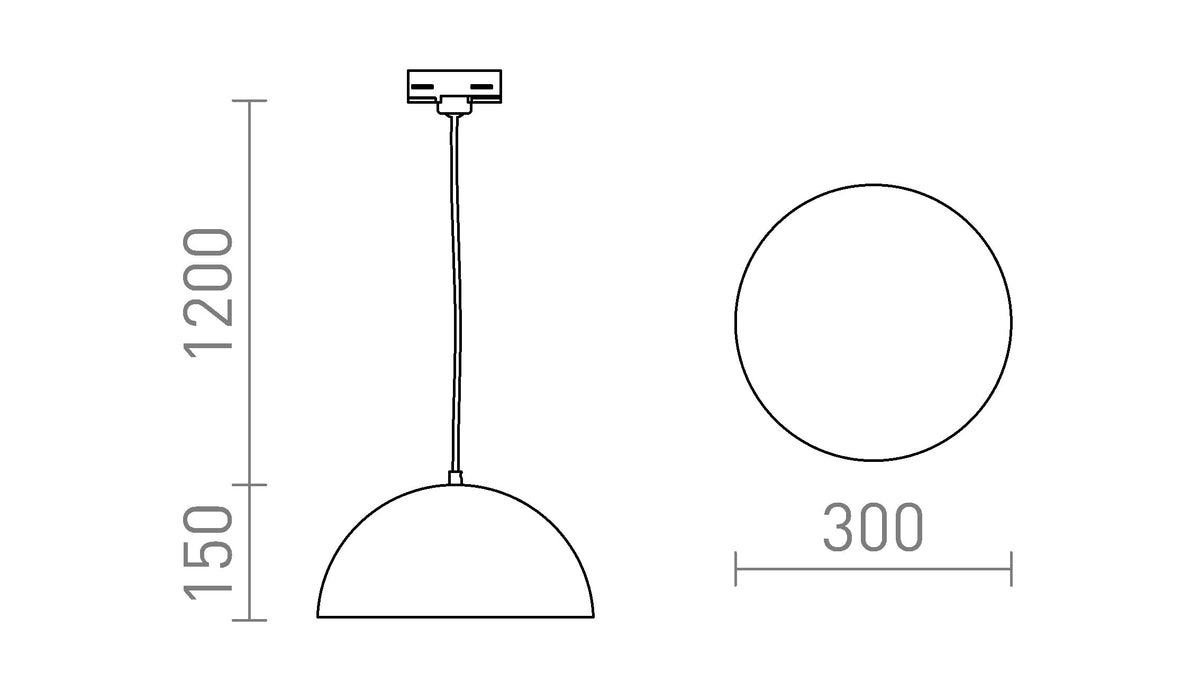 GLADYS 30 3-vaihekiskolle 230V LED E27 15W – valmistajan mittapiirros (R14509,R14508,R14507,R14506)
