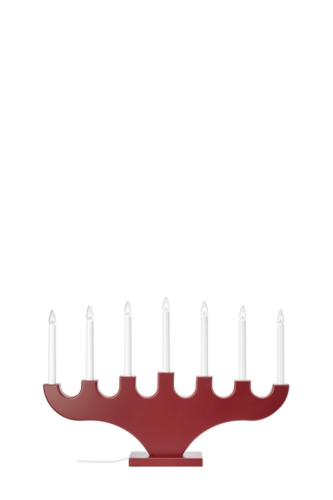 Markslöjd SPIRA – 7-valoinen sähkökynttelikkö, Dark red