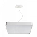 Valkoinen MENSA SQ 48 LED-riippuvalaisin, moderni ja minimalistinen muotoilu.