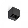 Musta CARRE-seinävalaisin, moderni kulmikas muotoilu, 2x3W LED