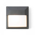 DELTA 215 seinävalaisin tummanharmaa, neliönmuotoinen, energiatehokas LED E27, IP54-suojaus, ulkokäyttöön