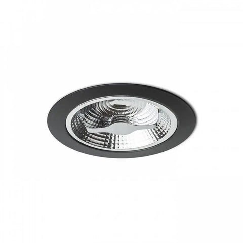 Musta KELLY LED upotettu valaisin, himmennettävä, energiatehokas LED-valo moderniin tilaan.