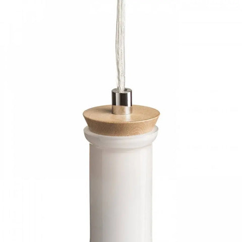 PULIRE CON riippuvalaisin, opaalilasi/puu/kromi, E14 - Nordic Lumen