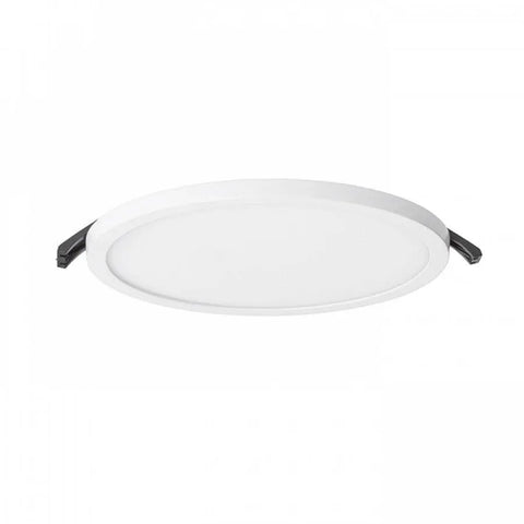 Valkoinen HUE R 17 LED-valaisin, esillä sivulta näyttäen ohut profiili ja valkoinen kehys.
