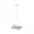 Valkoinen LARISA SQ 30 LED-riippuvalaisin, minimalistinen muotoilu ja moderni tyyli.