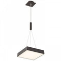 Musta LARISA SQ 30 LED-riippuvalaisin elegantissa ja modernissa sisustuksessa.