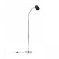 PRAGMA FLOOR lattiavalaisin, musta/kromi, E27 - Nordic Lumen