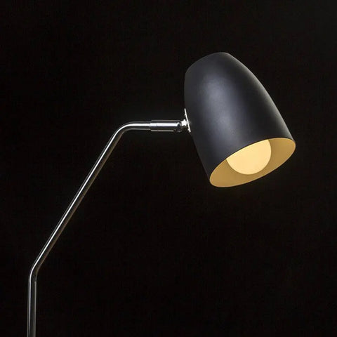 PRAGMA FLOOR lattiavalaisin, musta/kromi, E27 - Nordic Lumen