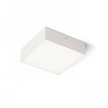 Valkoinen LARISA SQ 17 LED-kattovalaisin minimalistisella kehyksellä.
