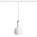 PULIRE RD 1-vaihekiskolle, opaalilasi, puu, E14, 6W - Nordic Lumen