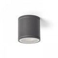 Tummanharmaa LIZZI kattovalaisin, minimalistinen design, ulko- ja sisäkäyttöön.