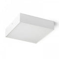 LARISA SQ 22 valkoinen neliönmuotoinen kattovalaisin, himmennettävä LED 20W minimalistiseen sisustukseen.