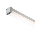 Pinta-asennettava LED-profiili D, alumiinirunko ja mattapintainen diffuusori, sopii LED-nauhoille.