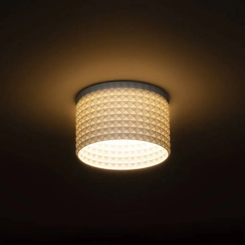Valaistu MARENGA RD3 60 Eco PLA valaisin – Upotettu LED-valaisin, joka tuottaa pehmeän ja lämpimän valon, 3D-tulostettu ympäristöystävällisestä PLA-materiaalista.