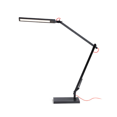 NORMA pöytävalaisin musta/punainen, nivelvarsi, säädettävä värilämpötila (3000K-6500K), LED 10W, työpöydän valaisin.