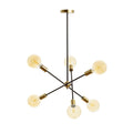 ARTEMIA 6 pylväiden varassa musta harjattu messinki 230V LED E27 6x15W - Nordic Lumen