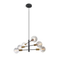 ARTEMIA 6 riippuvalaisin musta harjattu messinki 230V LED E27 6x15W - Nordic Lumen