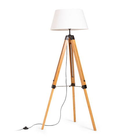 ALVIS/AMBITUS 46 lattia kermanvaalea bambu/musta 230V LED E27 15W - Nordic Lumen