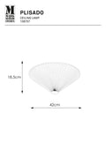 Markslöjd PLISADO – 3-valoinen plafondi, harmaa, 42 cm – valmistajan mittapiirros
