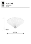 Markslöjd PLISADO – 3-valoinen plafondi, harmaa, 50 cm – valmistajan mittapiirros
