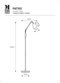 Markslöjd PATRO – LED-lattiavalaisin, beige – valmistajan mittapiirros