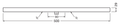 OSRAM LEDINESTRA 1P 50 cm S14d LED-rörlampa – måttskiss (G11862)