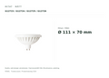 Rendl LED ES111 GU10 12 W 45° vit/grå 3000 K/4000 K (G12723)