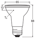 OSRAM PARATHOM PAR20 E27 LED-reflektorlampa – måttskiss (G13020)
