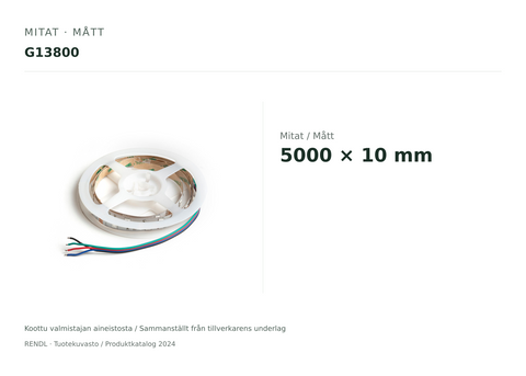 Mitat / Mått – G13800