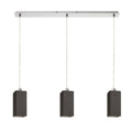 LIZ III 80 riippuvalaisin musta lasi/matta nikkeli 230V LED E27 3x15W – valmistajan tuotekuva (R14029)