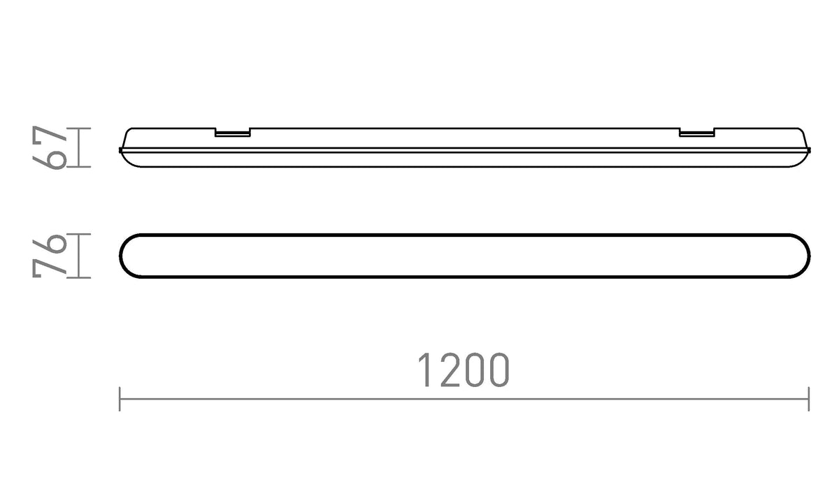 Rendl TRIDENT PRO 120 pendellampa – måttskiss