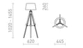 ALVIS/RIDICK Lattiavalaisin – Musta Folio, Kultainen Sisus - Nordic Lumen