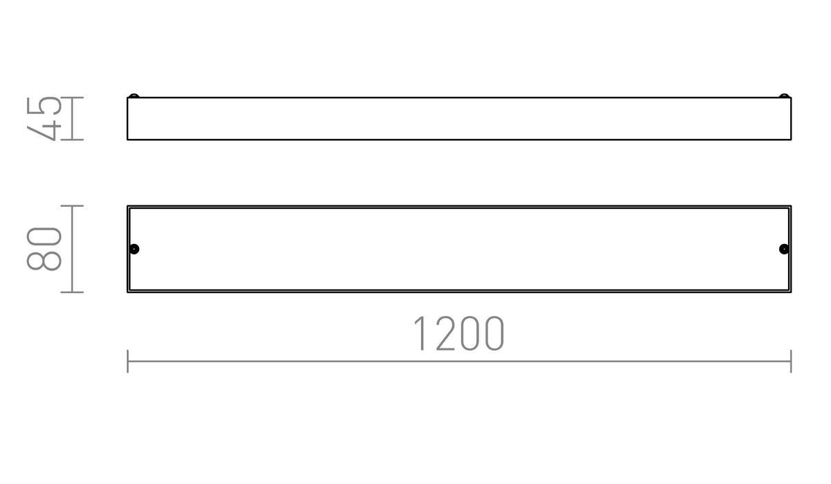 Rendl MARINA 120 vägglampa – måttskiss