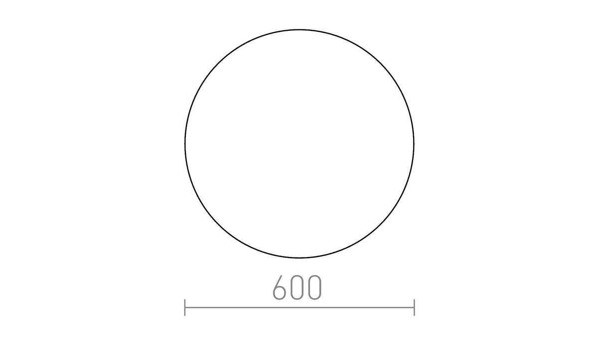 Rendl DIFFUSER R 60 PMMA-diffusor för textilskärm – måttskiss