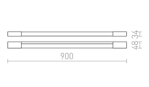 AMENITY 90 Seinävalaisin – Tyylikäs LED, Kromiyksityiskohdat, IP44 - Nordic Lumen