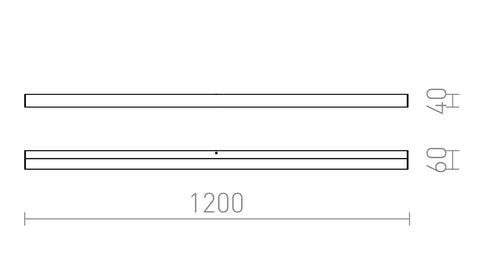 LEVIA 120 seinävalaisin, alumiini/kromi, 230V, LED 24W, IP44, 3000K - Nordic Lumen
