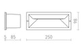 RAGG upotettu ulkovalaisin, 12W LED, IP65 - Nordic Lumen