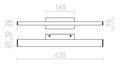 PANON SHORT Seinävalaisin – Kromi, LED 18W, IP44 - Nordic Lumen